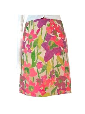 TRINA TURK ~ Orange/Pink/Green/Purple A-Line Skirt size 8